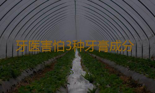 牙医害怕3种牙膏成分