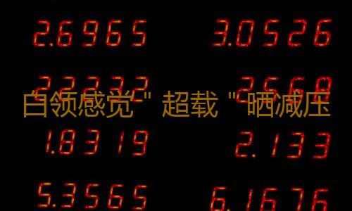 白领感觉＂超载＂晒减压高招