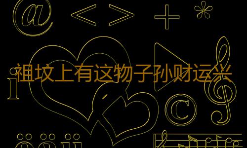 祖坟上有这物子孙财运兴旺百年