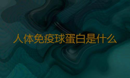 人体免疫球蛋白是什么