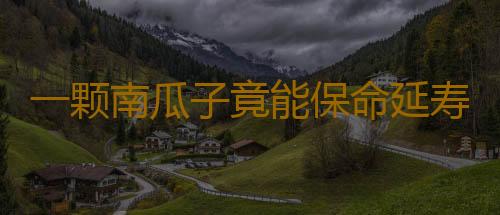 一颗南瓜子竟能保命延寿 可别再扔了