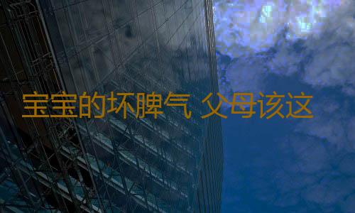宝宝的坏脾气 父母该这样引导