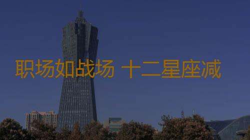 职场如战场 十二星座减压秘笈
