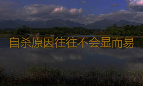 自杀原因往往不会显而易见