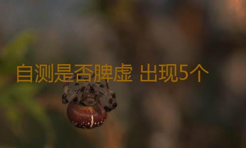 自测是否脾虚 出现5个征兆说明你该补脾了