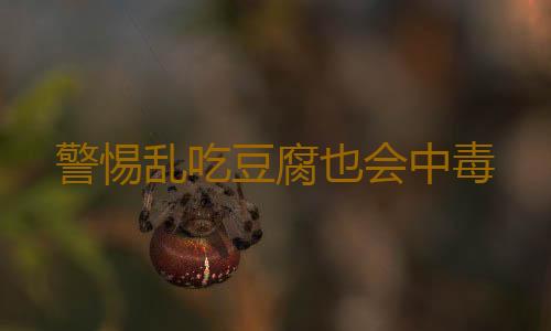 警惕乱吃豆腐也会中毒